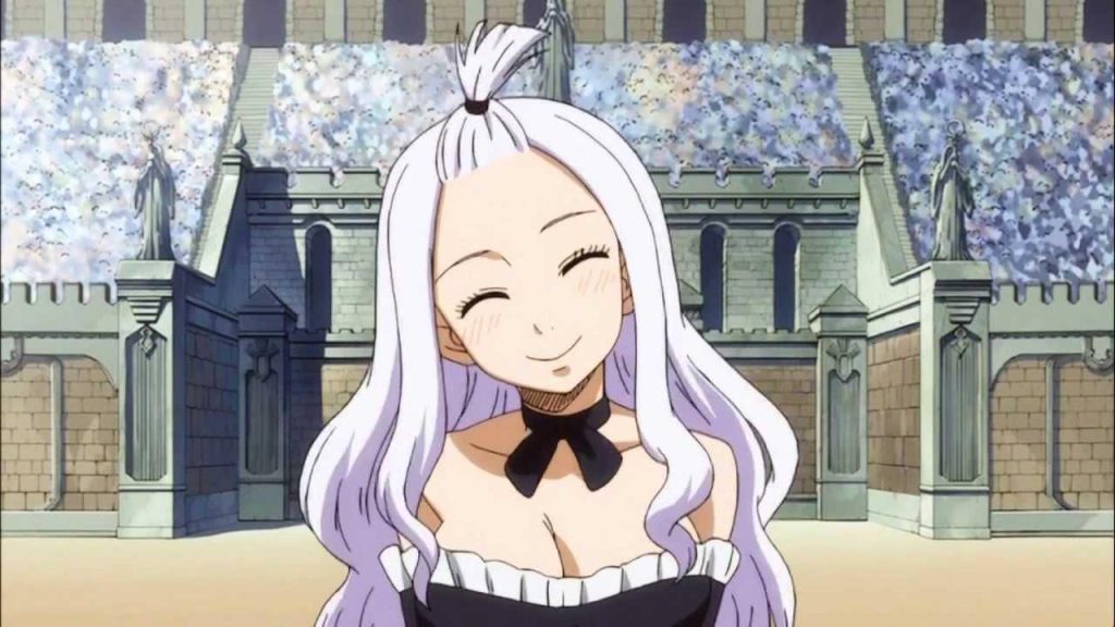 White Haired Anime Girl Character Mirajane Strauss From Fairy Tail