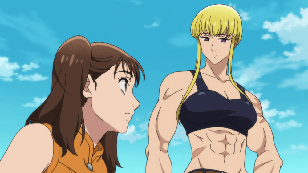 Muscle Anime Girl Matrona Of Giant Clan From The Seven Deadly Sins With Abs